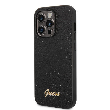 Guess GUHCP14LHGGSHK Coque Rigide pour iPhone 14 Pro 6,1" Noir/Noir