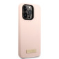 GUESS GUHMP14XSBPLP Coque Rigide en Silicone pour iPhone 14 Pro Max 6,7" Rose/Rose GUESS GUHMP14XSBPLP Coque Rigide en Silicone pour iPhone 14 Pro Max 6,7" Rose/Rose