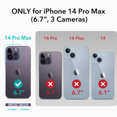 ESR Coque pour iPhone 14 Pro Max, Compatible avec MagSafe, Hybrid Magnétique Case pour iPhone 14 Pro Max avec HaloLock, Protecti
