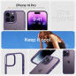 Spigen Ultra Hybrid Coque Compatible avec iPhone 14 Pro [Anti-Jaunissement] - Violet Foncé