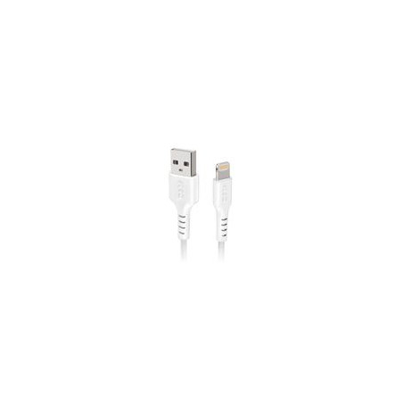 SBS Données de câble/Charge USB 2.0 - Lightning C-89 Blanc pour iPhone