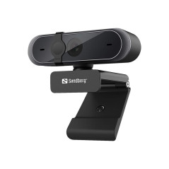 Sandberg USB Webcam Pro | Webcam 1080P avec Microphone pour PC, Ordinateur Portable, MacBook | Caméra de Streaming pour la confé