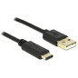 DeLOCK 2m, USB2.0-A/USB2.0-C câble USB USB A USB C Noir - Câbles USB (USB2.0-A/USB2.0-C, 2 m, USB A, USB C, 2.0, Male connector DeLOCK 2m, USB2.0-A/USB2.0-C câble USB USB A USB C Noir - Câbles USB (USB2.0-A/USB2.0-C, 2 m, USB A, USB C, 2.0, Male connector