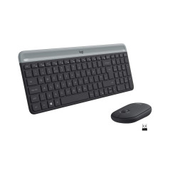 Logitech MK470 Combo Clavier et Souris, Clavier QWERTY Italien - Noir