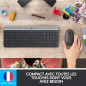 Logitech MK470 Combo Clavier et Souris, Clavier QWERTY Italien - Noir
