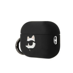 Karl Lagerfeld Silicone NFT Choupette Head 3D Coque AirPods Pro 2, Noir