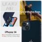 Spigen Coque pour iPhone 14, Liquid Air, [Surface Antidérapante] 6,1 Pouces - Bleu Marin