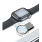 Chargeur sans Fil magnétique pour Apple Watch 7/6/SE/5/4 2 en 1 USB A + USB C Blanc Bigben