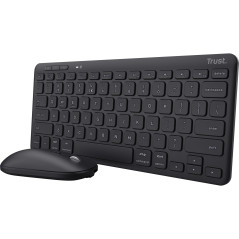Trust Lyra Clavier Sans Fil et Souris Set, QWERTY Layout, Clavier Bluetooth, 84% Matériel Recyclé, Batterie Rechargeable, Multi-