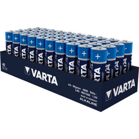 VARTA High Energy Mignon AA, PAQUETE DE 40 piezas