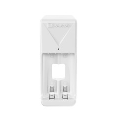 VARTA Chargeur de Piles, chargeur pour piles rechargeables, charge 2 AA/AAA simultanément, forme compacte, Mini Charger, non équ