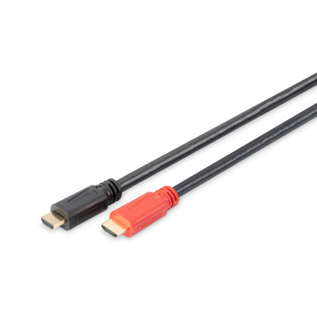 DIGITUS Câble HDMI – avec amplificateur de signal – 10m – Full HD 1080p 60 Hz – compatible avec TV, projecteur, moniteur – conta