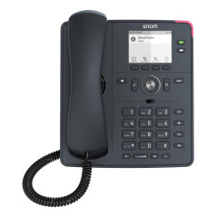Snom D150 TéLéPhone VoIP SIP avec Fil Gris Ardoise - ÉCran LCD 2,8 Pouces, Switch Ethernet Gigabit, PoE Classe 1, 2 Comptes S