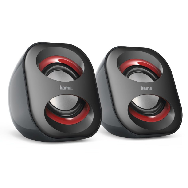 Hama Sonic Mobil 183 Enceintes pour Ordinateur - Système Stéréo 2.0, Haut-Parleurs Alimentés en USB, Connexion Jack 3.5mm - Noir Hama Sonic Mobil 183 Enceintes pour Ordinateur - Système Stéréo 2.0, Haut-Parleurs Alimentés en USB, Connexion Jack 3.5mm - Noir