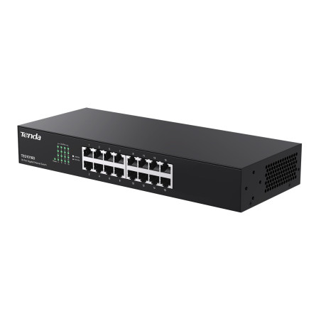 Tenda Switch Ethernet 16 Ports, Switch Gigabit 10/100/1000 Mbps, Plug & Play, Rackable, Auto MDI/MDIX, Format Bureau, Boitier Mé