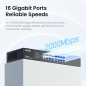 Tenda Switch Ethernet 16 Ports, Switch Gigabit 10/100/1000 Mbps, Plug & Play, Rackable, Auto MDI/MDIX, Format Bureau, Boitier Mé Tenda Switch Ethernet 16 Ports, Switch Gigabit 10/100/1000 Mbps, Plug & Play, Rackable, Auto MDI/MDIX, Format Bureau, Boitier Mé
