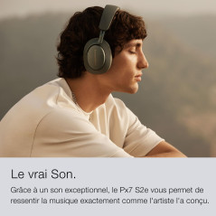 Bowers & Wilkins Px7 S2e Casque Supra-Auriculaire sans Fil, Réduction de Bruit, Qualcomm aptX Adaptive, Quick Charge, 30 Heures