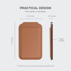 Satechi Porte-Cartes MagSafe et Support pour iPhone, MagSafe Wallet avec 4 Emplacements pour Cartes, NFC, Magnétique pour Tous L
