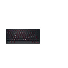 CHERRY KW 9200 Mini, Clavier Compact Multi-Appareils Jusqu’à 4 Appareils, Disposition Pan-Nordique (QWERTY), Bluetooth, 2,4 GHz