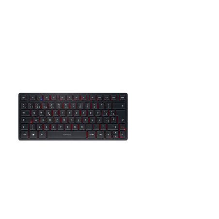 CHERRY KW 9200 Mini, Clavier Compact Multi-Appareils Jusqu’à 4 Appareils, Disposition Espagnole (QWERTY), Bluetooth, 2,4 GHz ou