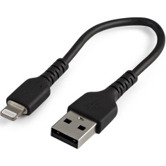 15CM USB to Lightning Cable Apple MFI Certified - Black