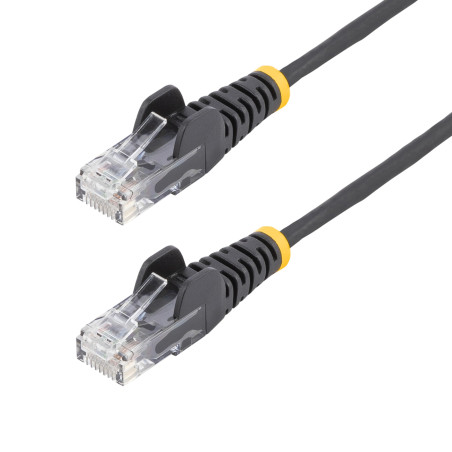 StarTech.COM Câble réseau Ethernet RJ45 Cat6 de 1,5 m - Cordon de Brassage Mince Cat 6 UTP sans Crochet - Fil Gigabit Noir (N6PA