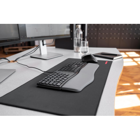 CHERRY KC 4500 ERGO, clavier ergonomique, Disposition UK (QWERTY), filaire, repose-poignet rembourré avec mousse à mémoire de fo