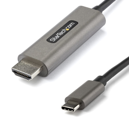 StarTech.com Câble USB C vers HDMI 4K 60Hz HDR10 4m - Câble Adaptateur Vidéo Ultra HD USB Type-C vers HDMI 4K 2.0b - Convertisse