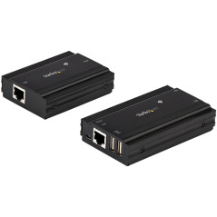 StarTech.com Hub USB 2.0 sur Câble Ethernet CAT5e/CAT6 Unique (RJ45) - 4 Ports - 100m - Concentrateur Extension USB - Boitier Mé