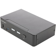 StarTech.com Commutateur KVM HDMI à 2 Ports - Moniteur Unique 4K 60Hz Ultra HDR - KVM de Bureau HDMI 2.0 avec Hub USB 3.0 (5Gbps