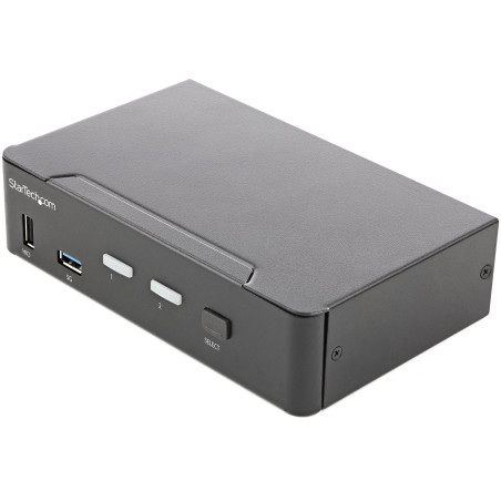 StarTech.com Commutateur KVM HDMI à 2 Ports - Moniteur Unique 4K 60Hz Ultra HDR - KVM de Bureau HDMI 2.0 avec Hub USB 3.0 (5Gbps