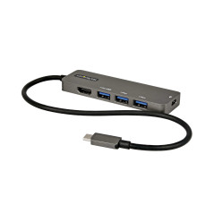 StarTech.com Adaptateur Multiport USB-C - Adaptateur USB-C vers HDMI 2.0b 4K 60Hz (HDR10), Alimentation 100W PT, Hub 4 Ports USB