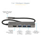 StarTech.com Adaptateur Multiport USB-C - Adaptateur USB-C vers HDMI 2.0b 4K 60Hz (HDR10), Alimentation 100W PT, Hub 4 Ports USB StarTech.com Adaptateur Multiport USB-C - Adaptateur USB-C vers HDMI 2.0b 4K 60Hz (HDR10), Alimentation 100W PT, Hub 4 Ports USB