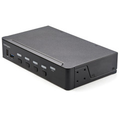 StarTech.com Commutateur KVM HDMI à 4 Ports - 1 Moniteur 4K 60Hz Ultra HDR - KVM de Bureau HDMI 2.0 avec Hub USB 3.0 à 2 Ports (