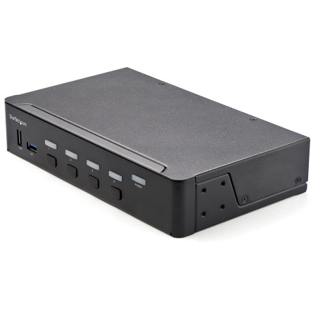 StarTech.com Commutateur KVM HDMI à 4 Ports - 1 Moniteur 4K 60Hz Ultra HDR - KVM de Bureau HDMI 2.0 avec Hub USB 3.0 à 2 Ports (