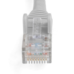 StarTech.com Câble Ethernet CAT6 15m - LSZH (Low Smoke Zero Halogen) - Cordon RJ45 UTP Anti-accrochage 10 GbE LAN - Câble Réseau