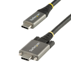 StarTech.com Câble USB C 10Gbps 50cm à Verouillage par Vis Latérale - Câble USB 3.2 Gen 2 Type-C - 100W/5A Power Delivery, DP Al