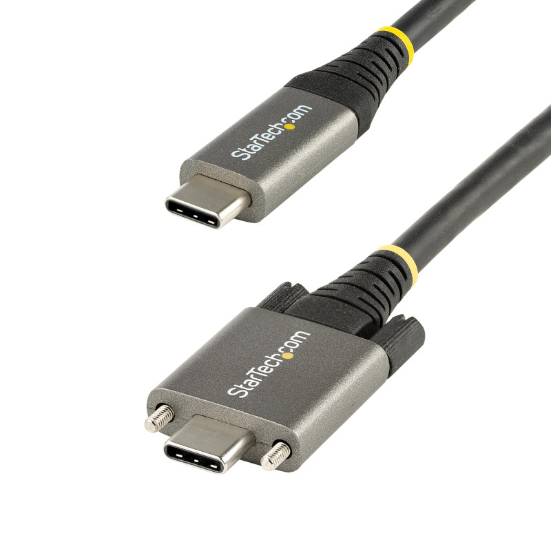 StarTech.com Câble USB C 10Gbps 50cm à Verouillage par Vis Latérale - Câble USB 3.2 Gen 2 Type-C - 100W/5A Power Delivery, DP Al StarTech.com Câble USB C 10Gbps 50cm à Verouillage par Vis Latérale - Câble USB 3.2 Gen 2 Type-C - 100W/5A Power Delivery, DP Al