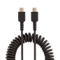 StarTech.com Câble de Charge USB-C de 1m - Adaptateur USB-C vers USB-C Enroulé à Usage Intesif - Câble TB3 en Fibre Aramide Robu StarTech.com Câble de Charge USB-C de 1m - Adaptateur USB-C vers USB-C Enroulé à Usage Intesif - Câble TB3 en Fibre Aramide Robu