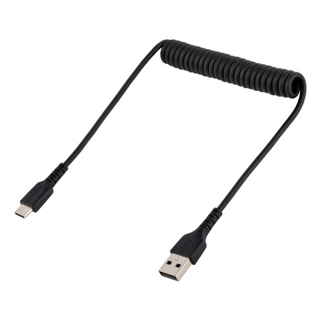 StarTech.com Câble USB vers USB-C de 50cm - Cordon USB USB-C Enroulé à Usage Intensif - Câble USB-A vers USB-C en Fibre Aramide