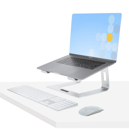StarTech.com Support Ordinateur Portable (5kg) - Socle Ordinateur Portable en Aluminium, Argenté - Réhausseur PC pour MacBook Ai