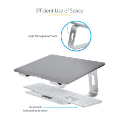 StarTech.com Support Ordinateur Portable (5kg) - Socle Ordinateur Portable en Aluminium, Argenté - Réhausseur PC pour MacBook Ai