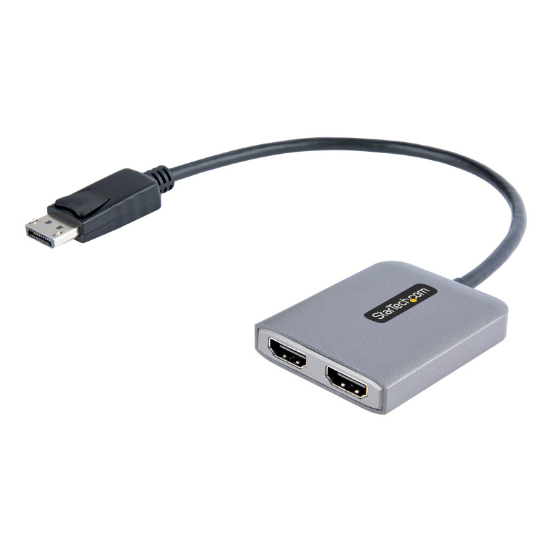 StarTech.com Hub DisplayPort vers HDMI Double - 4K 60Hz - Convertisseur DP Mâle vers HDMI Femelle - Splitter avec Câble de 30cm StarTech.com Hub DisplayPort vers HDMI Double - 4K 60Hz - Convertisseur DP Mâle vers HDMI Femelle - Splitter avec Câble de 30cm