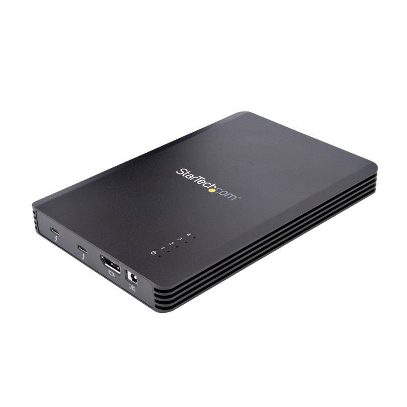 StarTech.com Boîtier SSD M.2 NVMe Thunderbolt 3 à 4 Baies - Boîtier Disque Dur Externe 1 DisplayPort vidéo et 2 Ports TB3 Downst