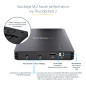 StarTech.com Boîtier SSD M.2 NVMe Thunderbolt 3 à 4 Baies - Boîtier Disque Dur Externe 1 DisplayPort vidéo et 2 Ports TB3 Downst