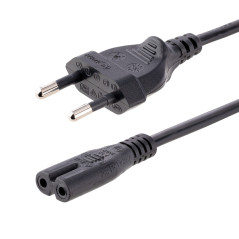 StarTech.com Câble d'alimentation pour Ordinateur Portable de 2m - Prise EU vers C7, 2,5A 250WG, 18AWG - Câble d'alimentation po