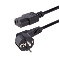 StarTech.com Cordon d'alimentation PC de 1m - Câble Alimentation, 18AWG, 10A 250V - Cordon d'alimentation pour Ordinateur Schuko