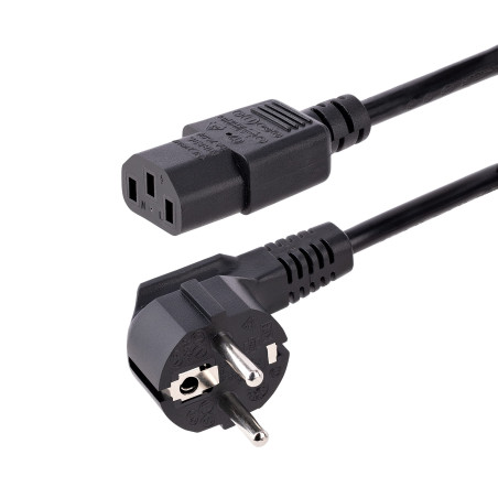 StarTech.com Cordon d'alimentation PC de 1m - Câble Alimentation, 18AWG, 10A 250V - Cordon d'alimentation pour Ordinateur Schuko