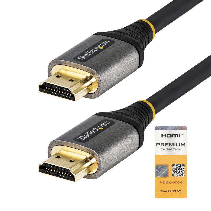 StarTech.com Câble HDMI 2.0 Certifié Premium de 4m - Câble HDMI Ultra HD 4K 60Hz Haut Débit - HDR10, Arc - Cordon Vidéo HDMI 2.0 StarTech.com Câble HDMI 2.0 Certifié Premium de 4m - Câble HDMI Ultra HD 4K 60Hz Haut Débit - HDR10, Arc - Cordon Vidéo HDMI 2.0