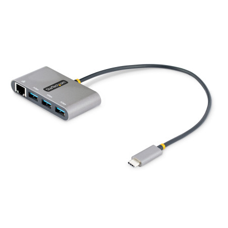 StarTech.com Hub USB-C à 3 Ports avec Ethernet - 3X USB-A - USB 3.0 5Gbps - Alimentation par Bus - Hub USB Thunderbolt 3 - Adapt